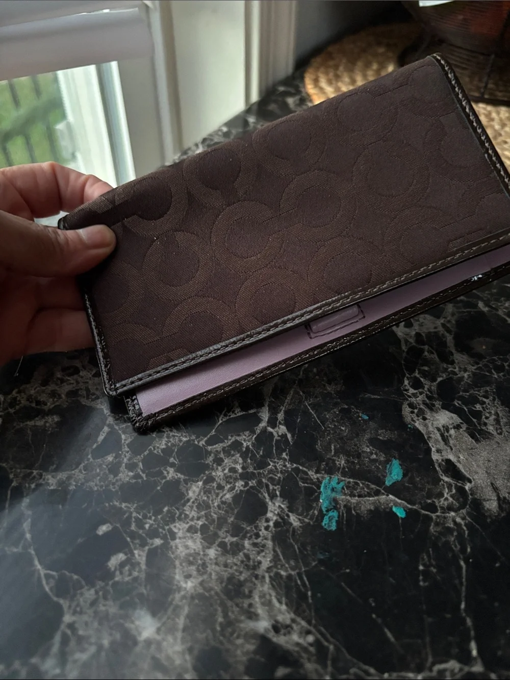Coach checkbook cover new